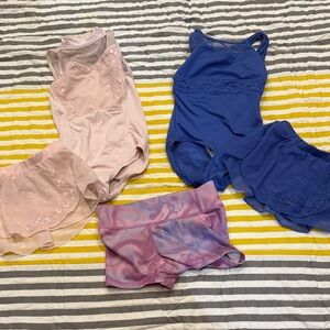 Bloch 4-6 youth leotard Set - purple  and Pink